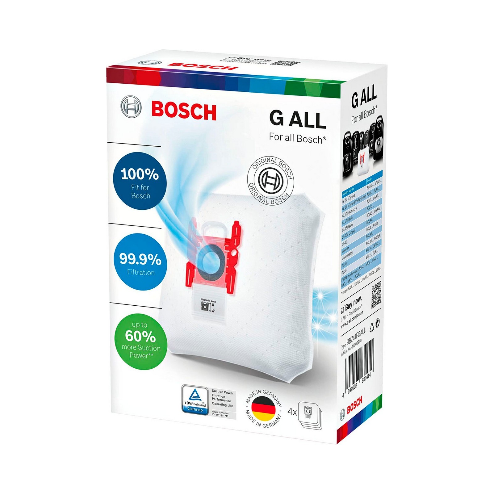 Bolsas aspirador Bosch BBZ41FGALL - Electrodomésticos Feijóo