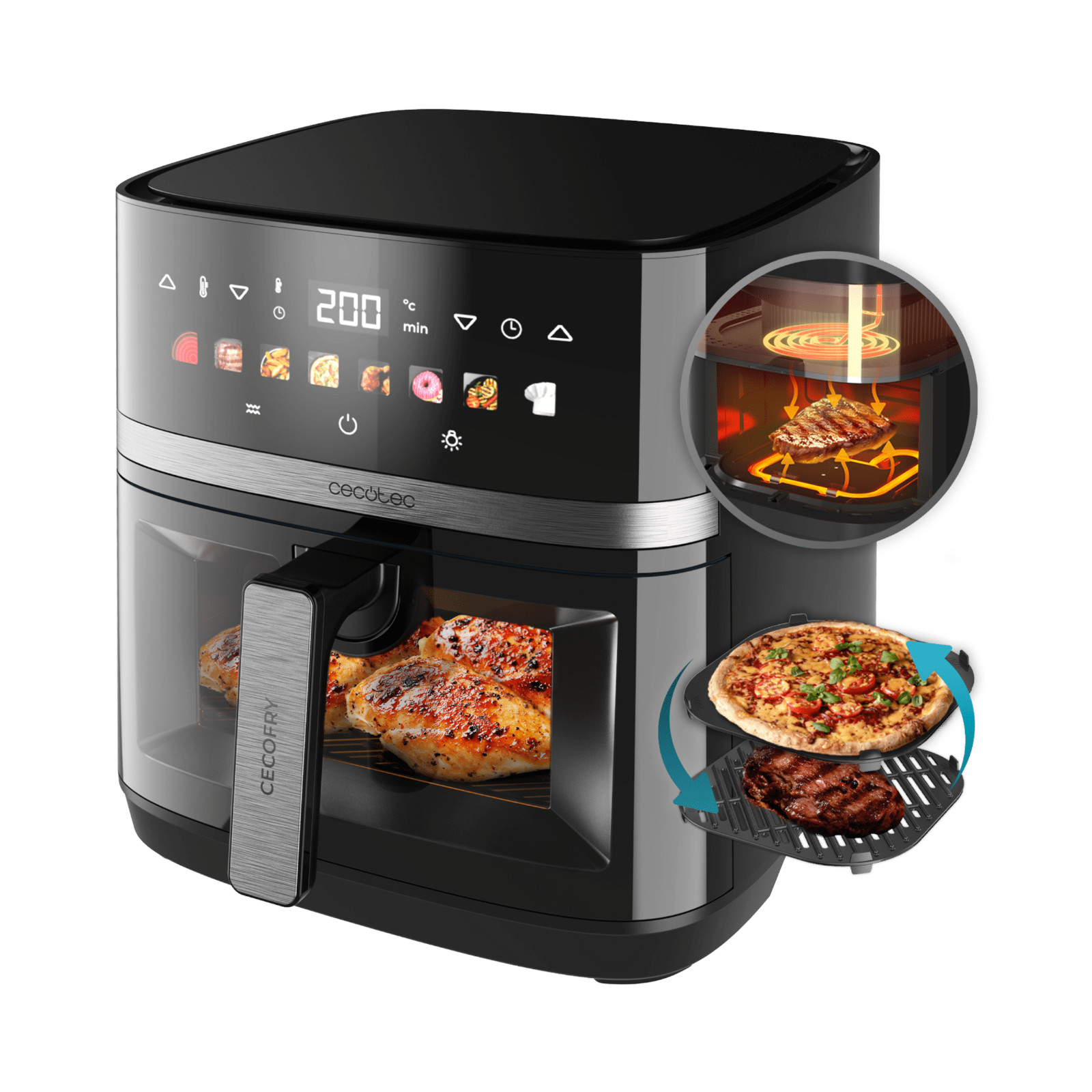 Freidora de aire Cecotec Cecofry&Grill Duoheat8000 - Imagen 2