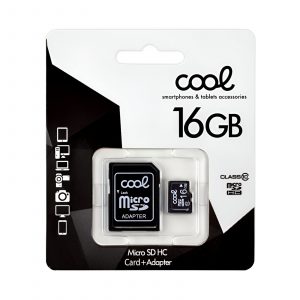 MicroSD Cool 16Gb  Clase 10 con adaptador
