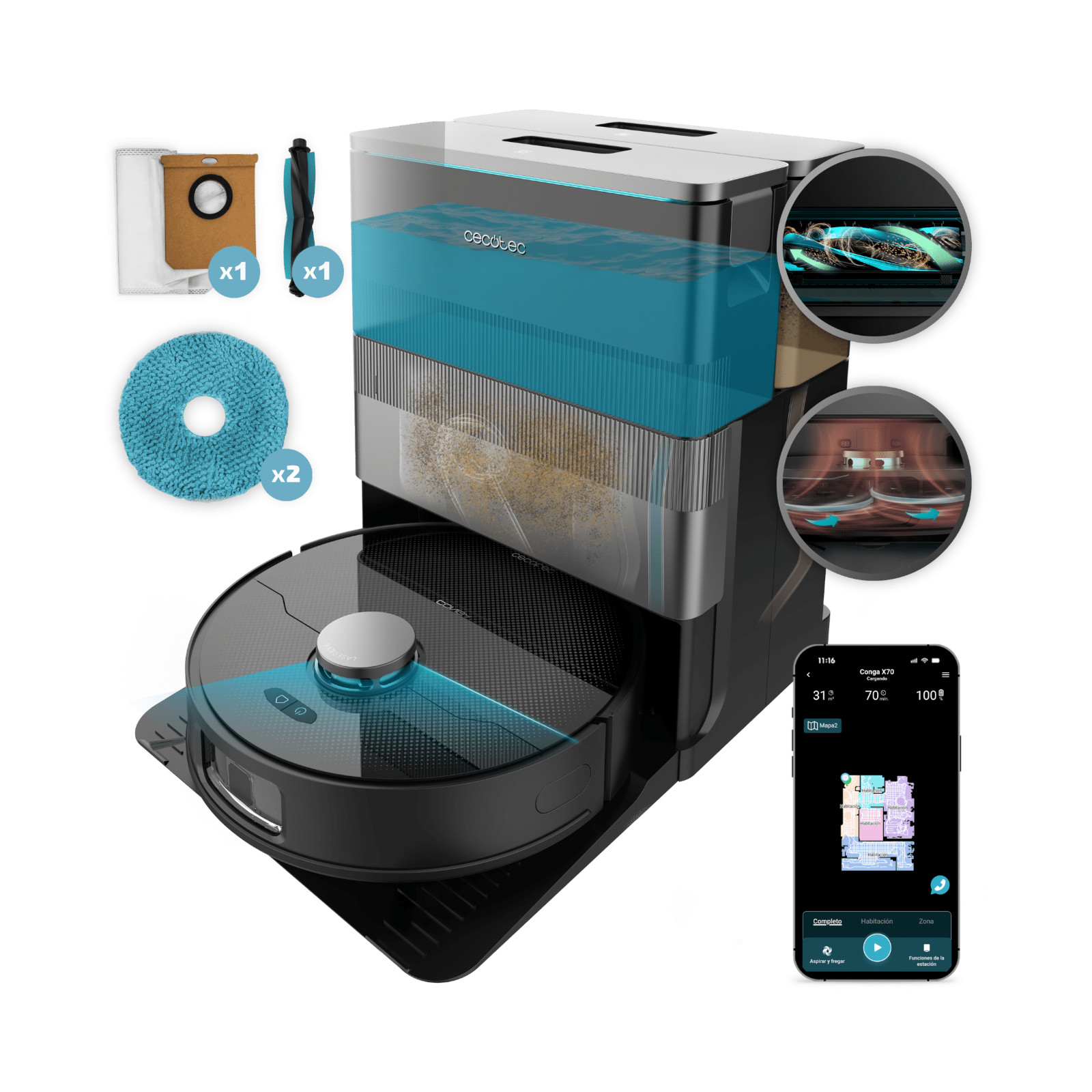 Robot Aspirador Cecotec Conga X70