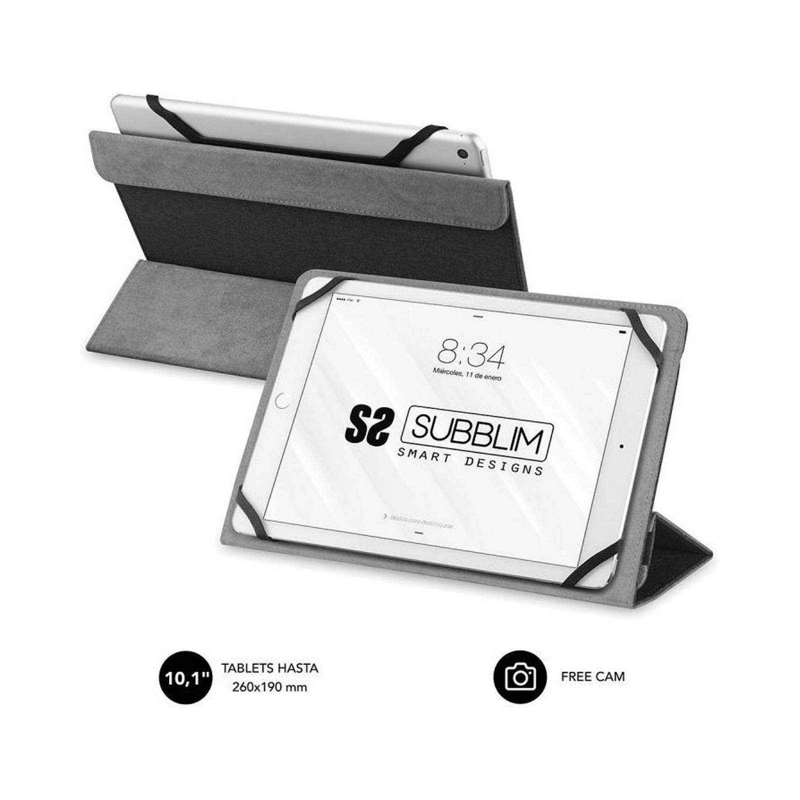 Funda Tablet Subblim Freecam Negro
