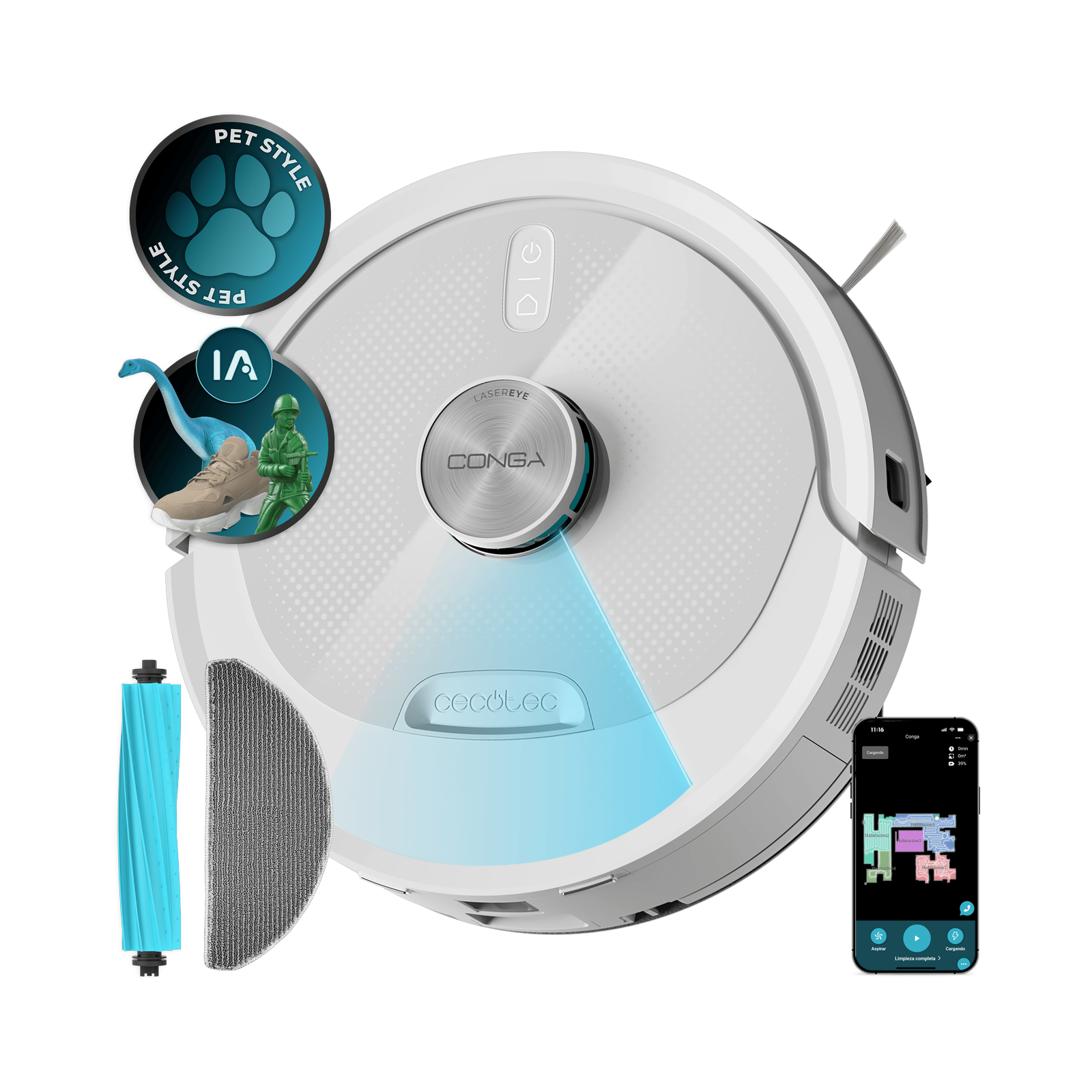 Robot Aspirador Cecotec Conga M90 Pearl (A01_EU01_127709)