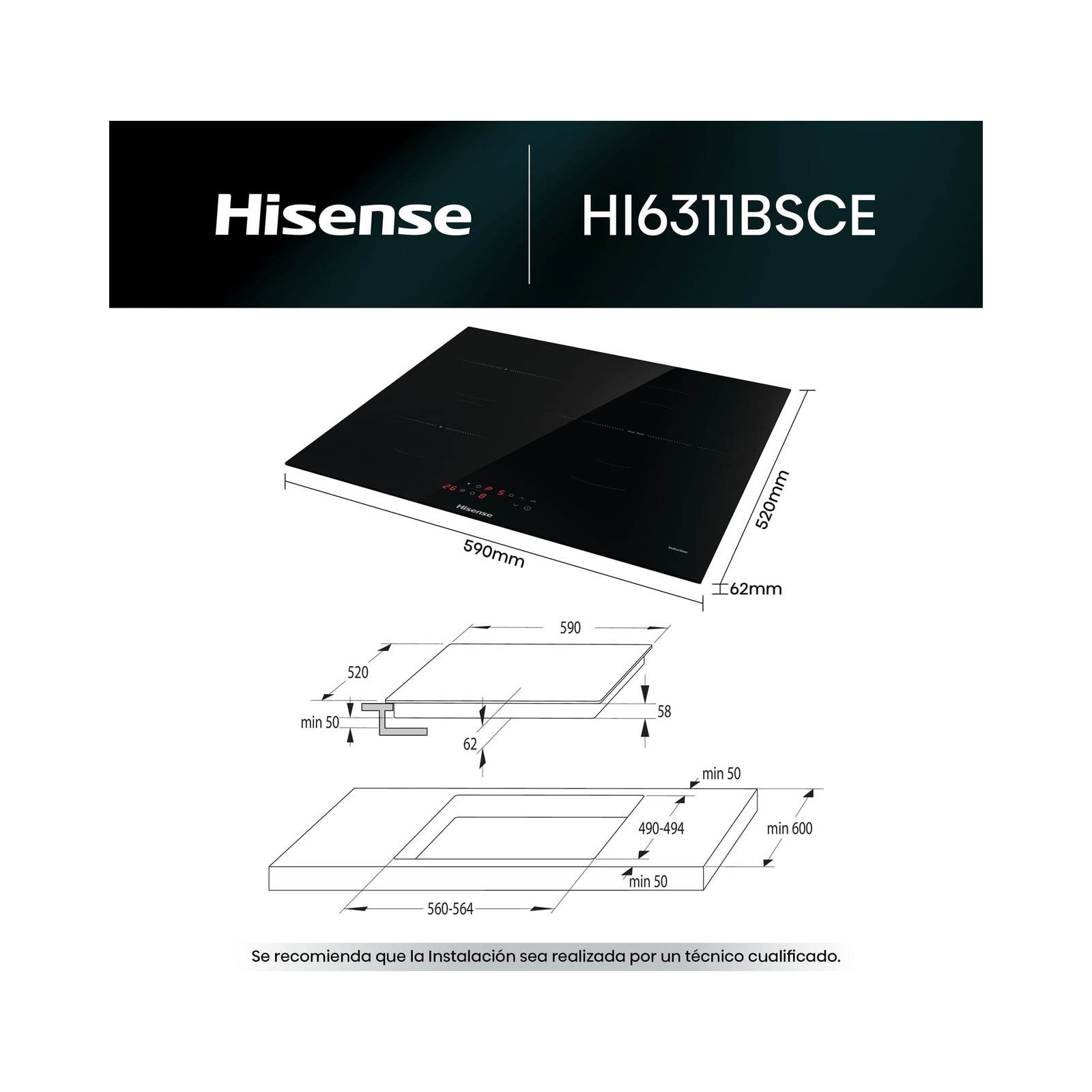Placa Induccion Hisense HI6311BSCE - Imagen 2
